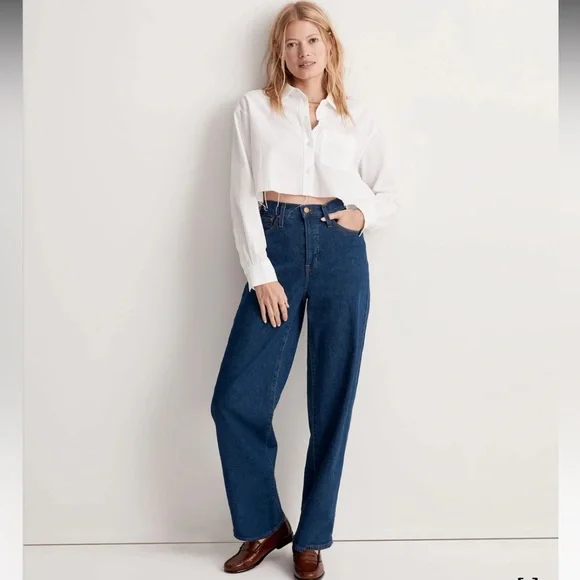 Madewell Women's Blue Flare & Wide Leg Jeans - Picture 2 of 12